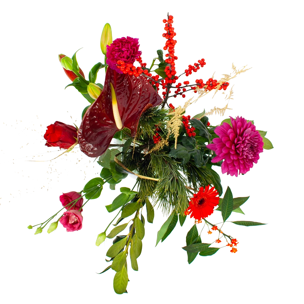 Boeket Liefdevolle Kerst Middel 2 Boeket Liefdevolle Kerst Middel - Afbeelding 2