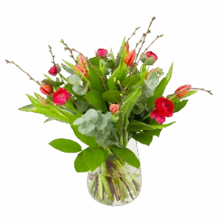 Boeket Vrolijk Roze Groot