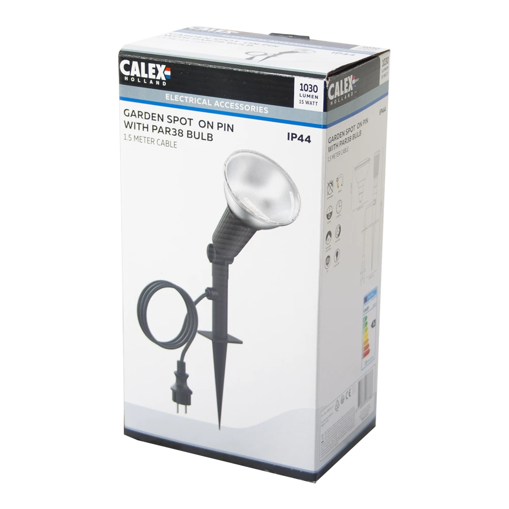 Calex Tuinspot Op Spies Compleet Met 1.5m Kabel En Par38 LED Lamp - 15W - E27 - 3000K - Afbeelding 2