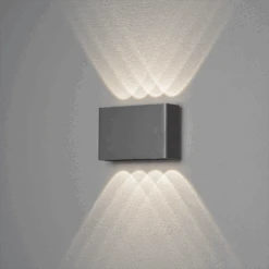 Konstsmide Chieri PowerLED 230V Wandlamp Flush Double Four 11x17cm, 2x 3W