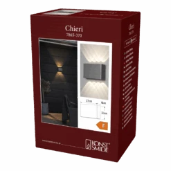 Konstsmide Chieri PowerLED 230V Wandlamp Flush Double Four 11x17cm, 2x 3W -Gardena Winkel chieri powerled 230v wandlamp flush double four 11x17cm 2x 3w netstroom 3