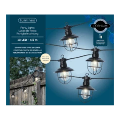 Lumineo Feestverlichting Lichtsnoer - 450cm - 10 LEDS - Warm Wit