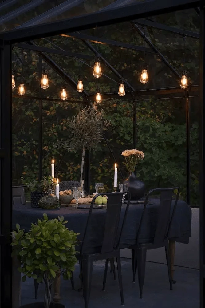 Lichtsnoer Feestverlichting Edison LED Koppelbaar + Dimbaar - Startset - 10m - 10 LED's - Konstsmide 3 Lichtsnoer Feestverlichting Edison LED Koppelbaar + Dimbaar - Startset - 10m - 10 LED's - Konstsmide - Afbeelding 3