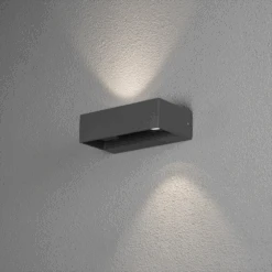 Konstsmide Monza PowerLED 230V Wandlamp Flush 6cm, 2x 6W -Gardena Winkel monza powerled 230v wandlamp flush 6cm 2x 6w netstroom 4