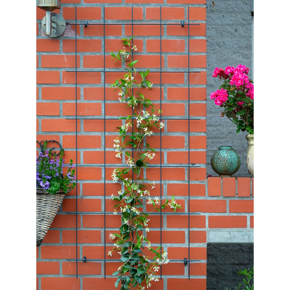 Nature - Metalen Klimrek Geplastificeerd Grijs H145x72,5cm 2 Nature - Metalen Klimrek Geplastificeerd Grijs H145x72,5cm - Afbeelding 2