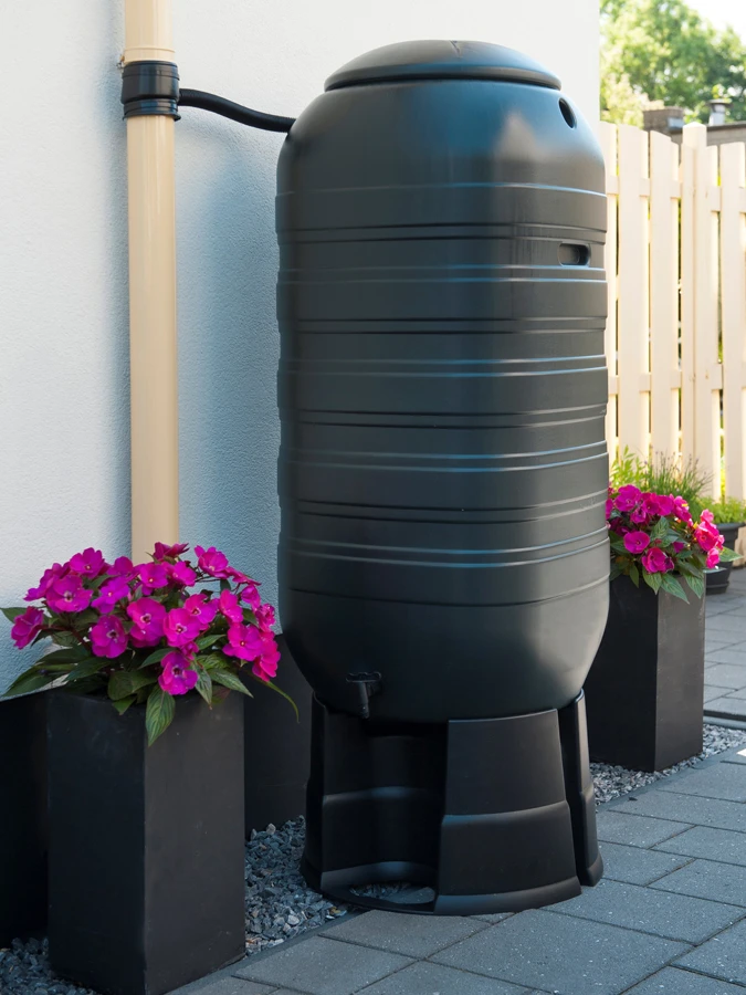 Regenton 250L Kunststof 'slimline' - Groen H121x50x50cm - Nature 3 Regenton 250L Kunststof 'slimline' - Groen H121x50x50cm - Nature - Afbeelding 3