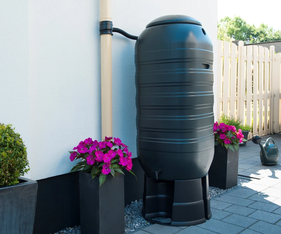 Regenton 250L Kunststof 'slimline' - Groen H121x50x50cm - Nature 4 Regenton 250L Kunststof 'slimline' - Groen H121x50x50cm - Nature - Afbeelding 4