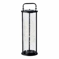 Lumineo Solar Lantaarn - LED - D15 X H42cm - Zwart -Gardena Winkel solar lantaarn led d15 x h42cm zwart solar 5 3