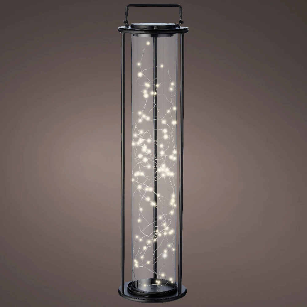 Lumineo Solar Lantaarn - LED - D20 X H79cm - Zwart 2 Lumineo Solar Lantaarn - LED - D20 X H79cm - Zwart - Afbeelding 2