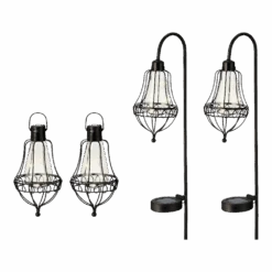 Lumineo Solar Set Met Tuinlamp En Lantaarn - LED - D14.5 X H84cm - Zwart - 4st. 7 Lumineo Solar Set Met Tuinlamp En Lantaarn - LED - D14.5 X H84cm - Zwart - 4st. -Gardena Winkel solar set met tuinlamp en lantaarn led d145 x h84cm zwart 4st solar 3 3