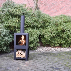 Tuinhaard Met Houtopslag - Fancy Flames -Gardena Winkel tuinhaard met houtopslag fancy flames 6