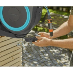 Wandslangenbox RollUp - S - 15m - Blauw - Gardena -Gardena Winkel wandslangenbox rollup s 15m blauw gardena 5 7