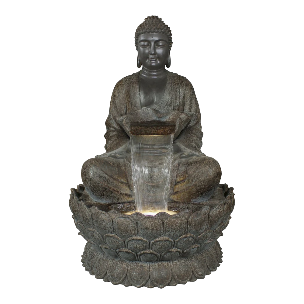 Waterornament Buddha XL - 136cm Hoog - Polystone 1 Waterornament Buddha XL - 136cm Hoog - Polystone