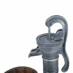 Waterornament Pomp Met Vaten - 74cm Hoog - Polystone -Gardena Winkel waterornament pomp met vaten 74cm hoog polystone 4