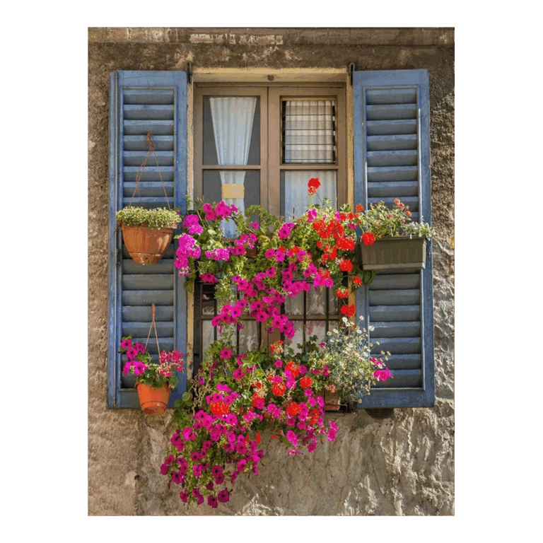 Gardena Winkel -Gardena Winkel tuinposter kozijn met bloemen 60x80cm tuinposters 1 768x768 1